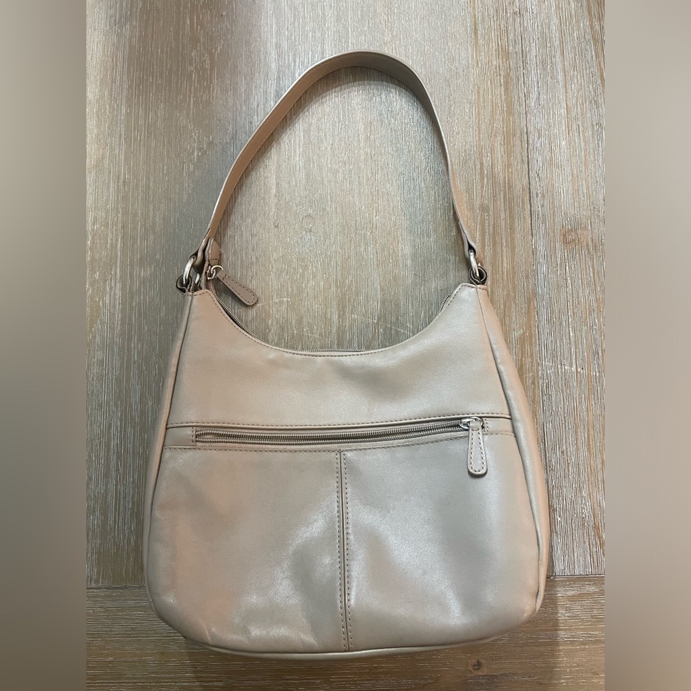 Giani Bernini Nappa Leather Hobo Bag Beige